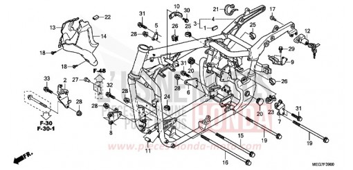 RAHMENKOERPER (VT750C2B/C2S/CS/C/CA) VT750CSC de 2012